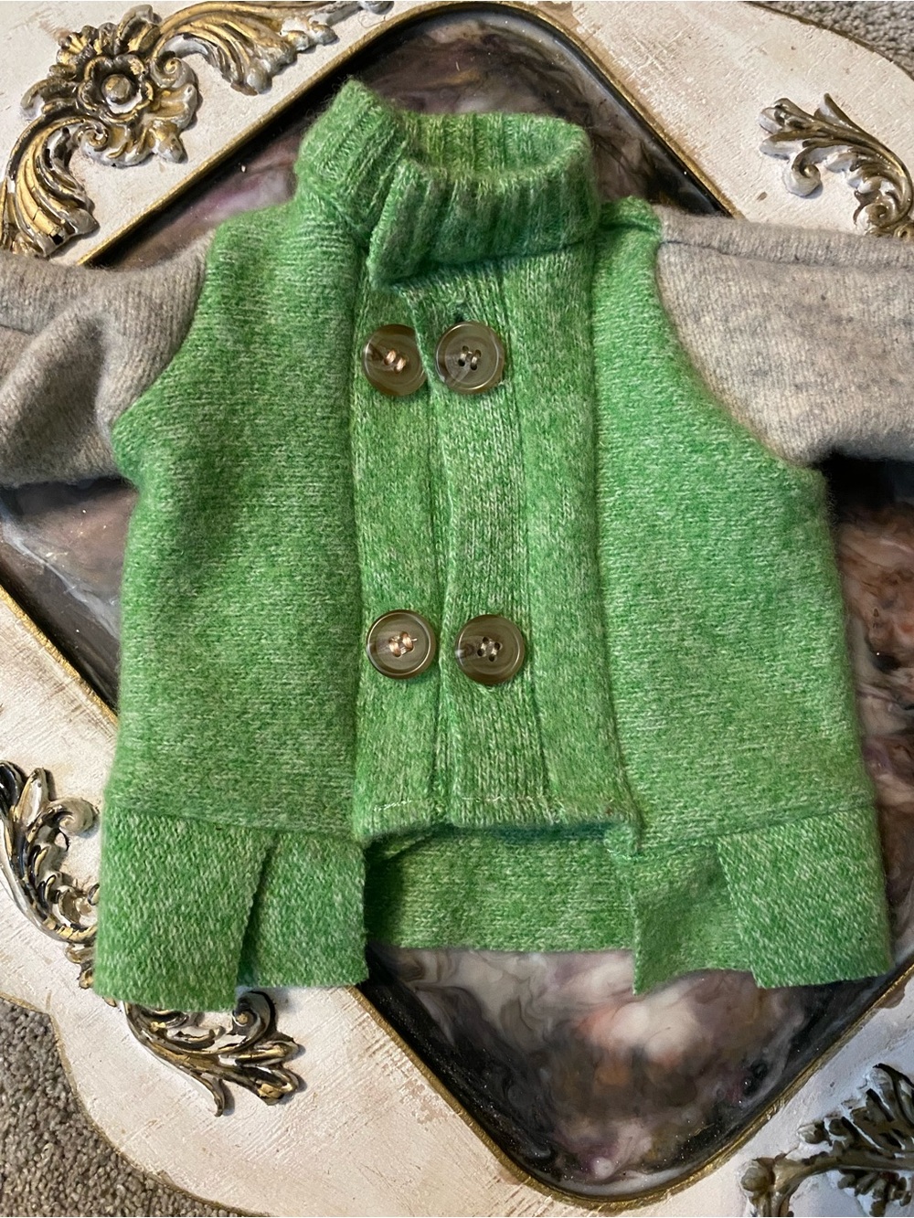 Lambs Wool and Cashmere Baby Cardigan - Picture 3 of 6